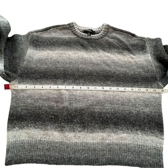 Lulu's Gray and Black Ombre Stripe Pullover Sweater - Picture 4 of 8